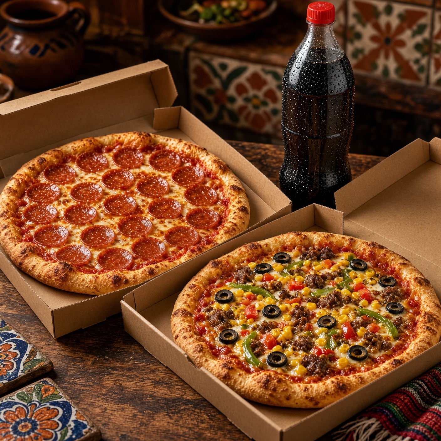 2 Pizzas Grandes + 1 Refresco 1.5 L GRATIS